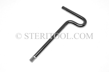 #11939SE - 10mm Stainless Steel T Hex Key. SINGLE END. OLD STOCK. T, hex, hex key, formed, stainless